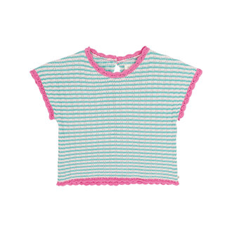 Jenest Jenest lola top fresh green blossom pink