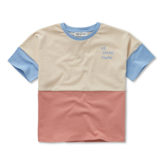 Sproet & Sprout Sproet & Sprout T-shirt colourblock  Sesame