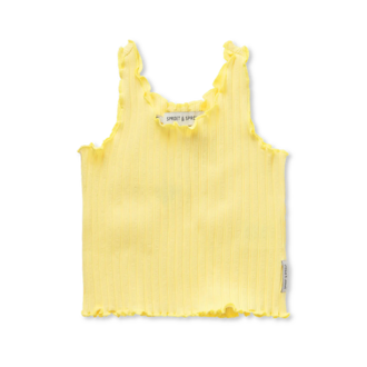 Sproet & Sprout Sproet & Sprout Rib singlet top yellow Pastel yellow