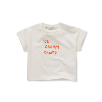 Sproet & Sprout Sproet & Sprout Baby T-shirt ice cream off-white  Off-white