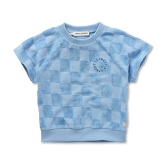 Sproet & Sprout Sproet & Sprout Raglan sweatshirt terry blocks  Forever blue