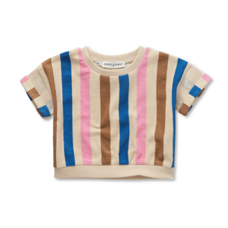 Sproet & Sprout Sproet & Sprout Cropped sweatshirt stripes  Sesame