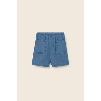 Cozmo Cozmo denim gauze cotton shorts blue