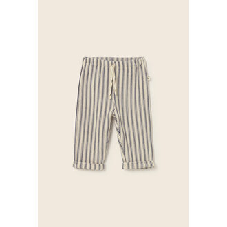 Cozmo Cozmo rustic striped cotton baby pants ivory