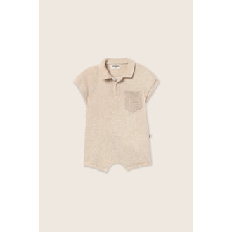 Cozmo Cozmo soft terry cloth baby jumpsuit beige melange