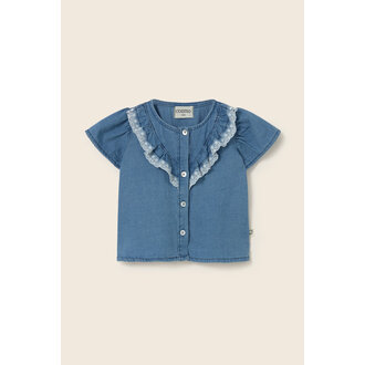 Cozmo Cozmo chambray denim baby blouse blue