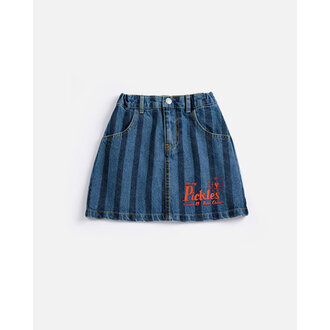 Bobo Choses Bobo Choses Pickles The Dog Striped denim skirt