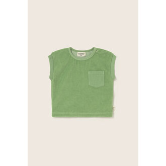 Cozmo Cozmo soft terry cloth baby T-shirt green