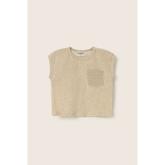 Cozmo Cozmo soft terry cloth baby T-shirt beige melange