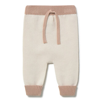 li & me li & me SAX Plain knit contrast pants cream-candy