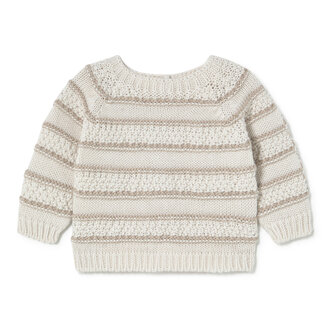 li & me li & me MAVERICK Striped links knit cardigan cream-toasted