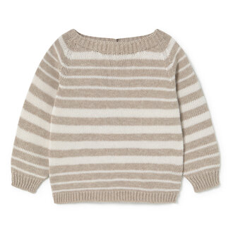li & me li & me ROMEO Striped pearl knit sweater cream-toasted