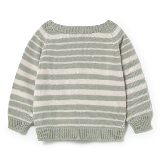 li & me li & me ROMEO Striped pearl knit sweater cream-apple