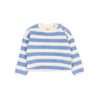 Buho Buho bb terry stripes sweatshirt bluette