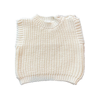 Pequeño Tocón Pequeño Tocón vest tricot cotton natural