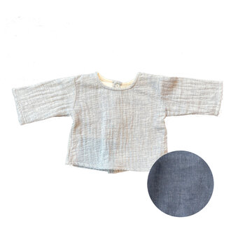 Pequeño Tocón Pequeño Tocón shirt longsleeve muslin melange marine