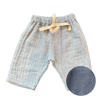 Pequeño Tocón Pequeño Tocón pants muslin melange marine