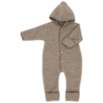 Engel Natur Engel Natur Hooded Overall fleece walnut melange