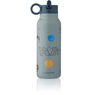Liewood Liewood Falk Water Bottle 350 ml Play / Dusty Peppermint
