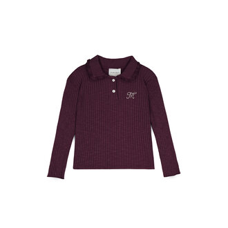 Mipounet Mipounet Enrica flamé polo aubergine
