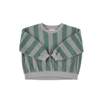 Piupiuchick Piupiuchick sweatshirt grey & green stripes