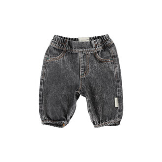 Piupiuchick Piupiuchick baby trousers washed black  denim