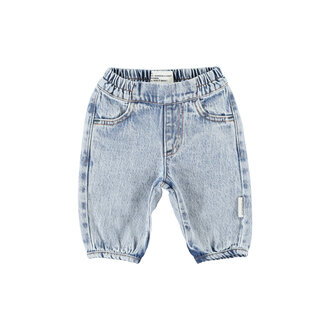 Piupiuchick Piupiuchick baby trousers fadded light blue denim