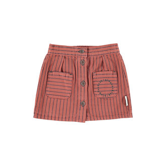 Piupiuchick Piupiuchick short skirt bordeaux w/ black stripes