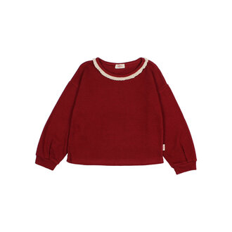 Buho Buho soft rib girly t-shirt pomegranate