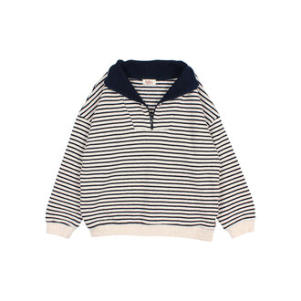 Buho Buho soft stripes sweatshirt navy