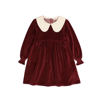 Buho Buho velvet dress pomegranate