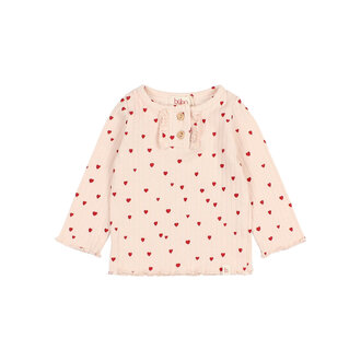 Buho Buho bb mini cuore t-shirt cream pink