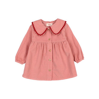 Buho Buho bb soft velour dress peony