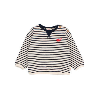 Buho Buho bb soft stripes sweatshirt navy
