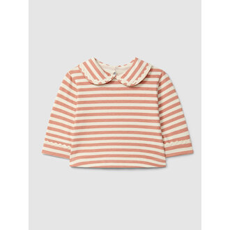 Snug Snug Longsleeve collar stripes Dark Pink