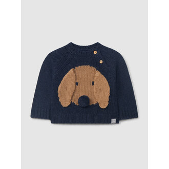 Snug Snug Knitted sweater Dog Indigo