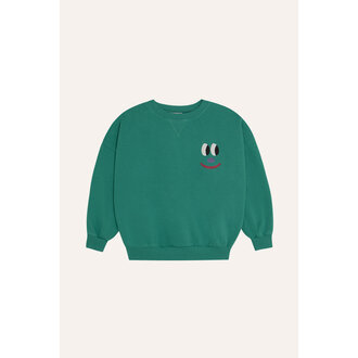 The Campamento The Campamento Smiling Face Green Sweatshirt