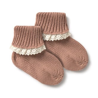 li & me li & me FLEUR lace knit socks bloom 1-3M