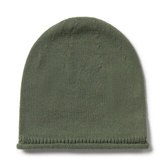 li & me li & me JON plain knit hat forest