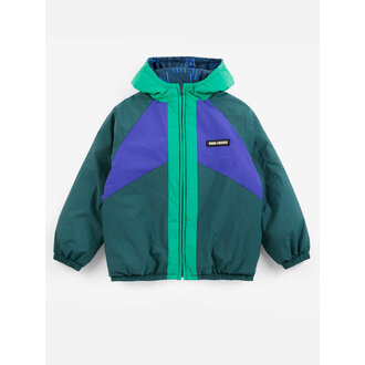 Bobo Choses Bobo Choses Almost Moiré all over reversible anorak green