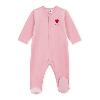 Petit Bateau Petit Bateau A0GJ8 babypyjama velours roze