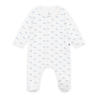 Petit Bateau Petit Bateau A0GAB babypyjama walvisprint blauw