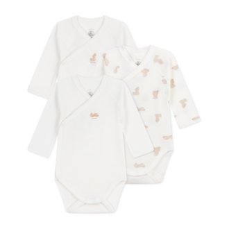 Petit Bateau Petit Bateau A0DZG set van 3 omslagbody's beer