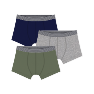 Petit Bateau Petit Bateau A0FIJ set van 3 boxers effen mix