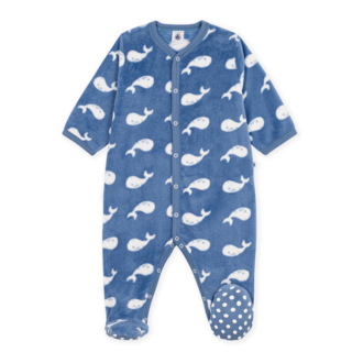 Petit Bateau Petit Bateau A0GLD pyjama walvisprint blauw