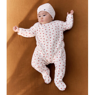 Petit Bateau Petit Bateau A0ARW fluwelen pyjama hartjesprint