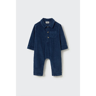 Cozmo Cozmo wide wale corduroy baby jumpsuit navy