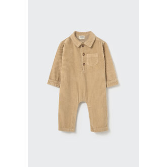 Cozmo Cozmo wide wale corduroy baby jumpsuit stone