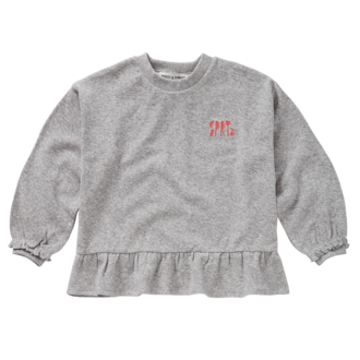 Sproet & Sprout Sproet & Sprout Girls sweatshirt ruffle grey melee Grey melee