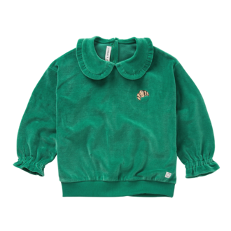 Sproet & Sprout Sproet & Sprout Sweatshirt ruffle collar Deep green